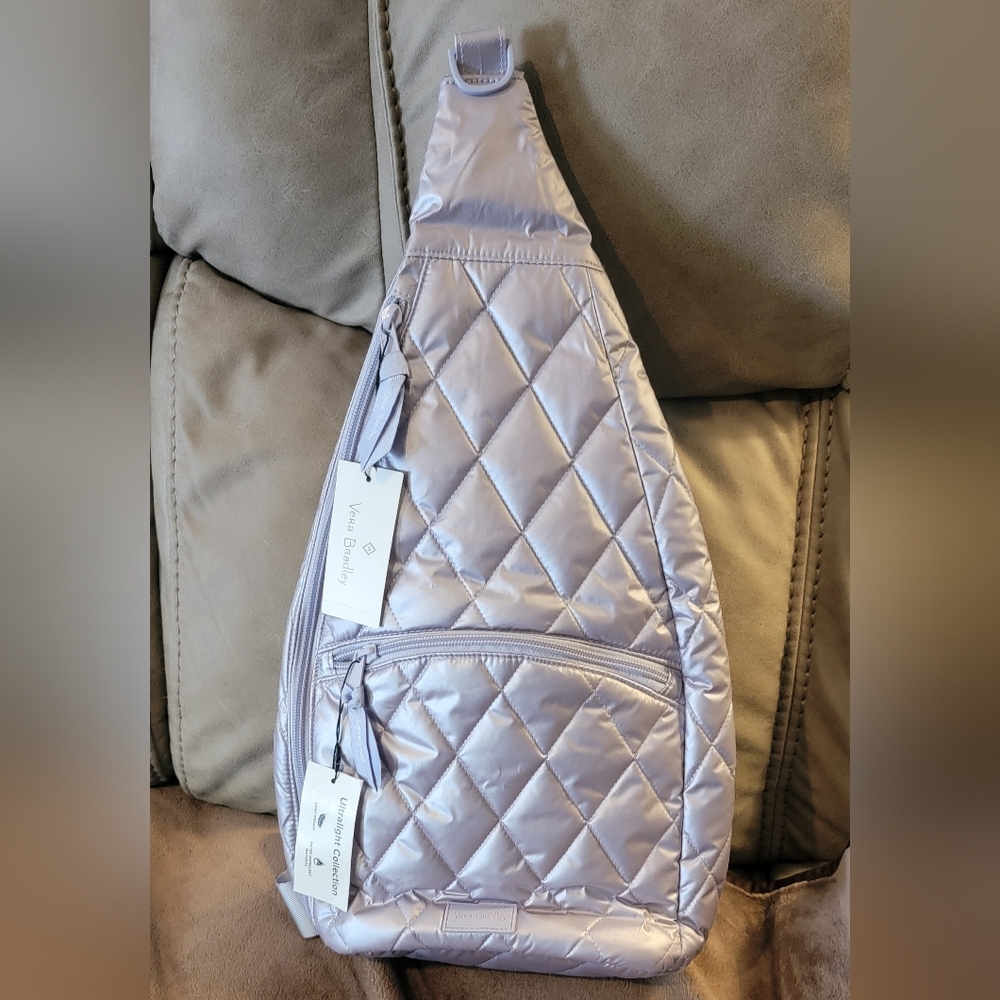 Vera Bradley Lavender Pearl Ultralight Essential Sling Backpack - NWT - Picture 11 of 16